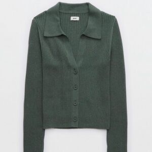 Aerie Gotta Jet! Polo Sweater